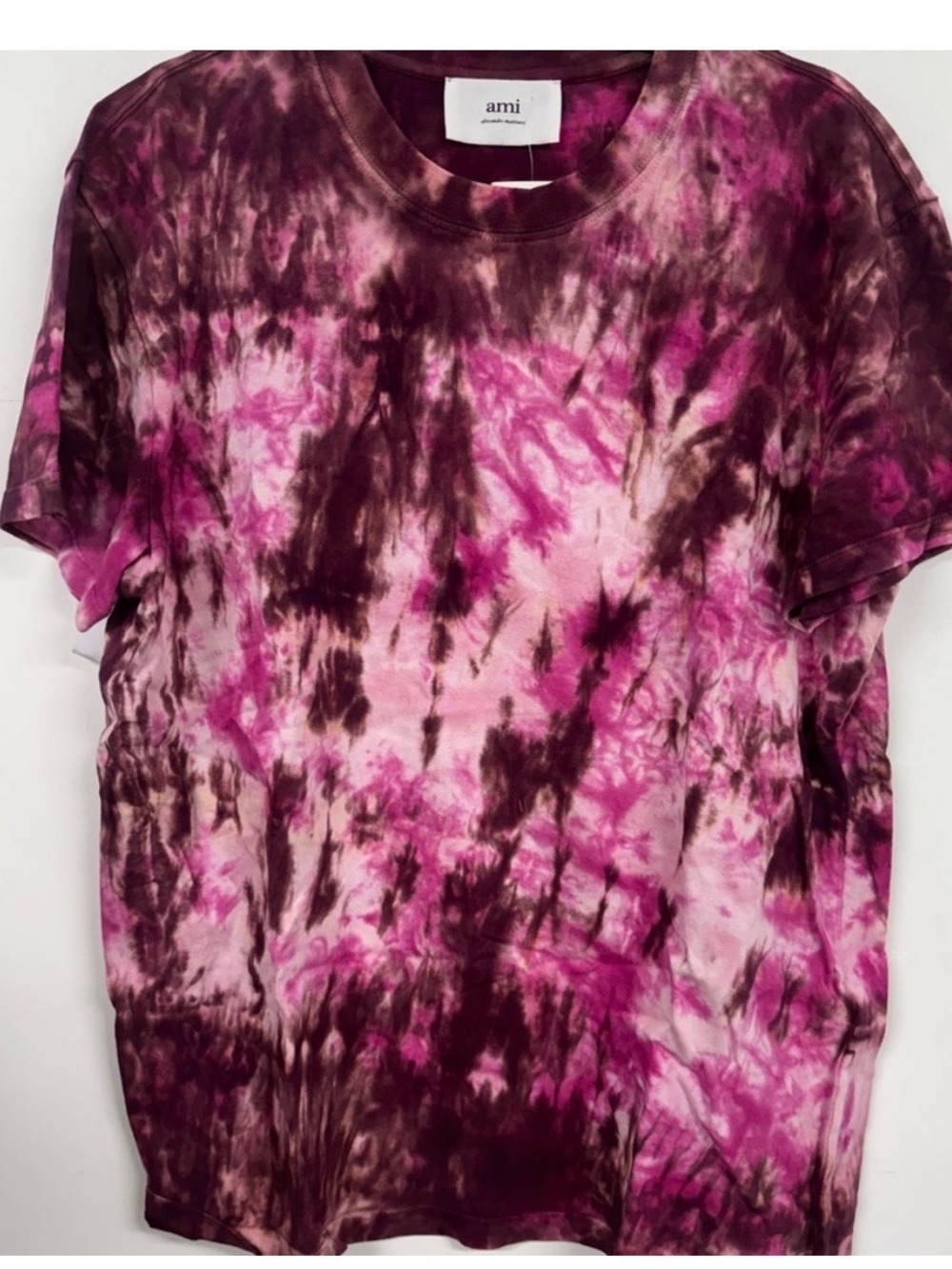 Ami Fuchsia & Chocolate Tie-Dye Short Sleeve Tee